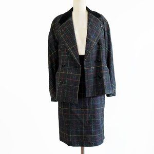Vintage Escada Double Breast Jacket + Skirt Set